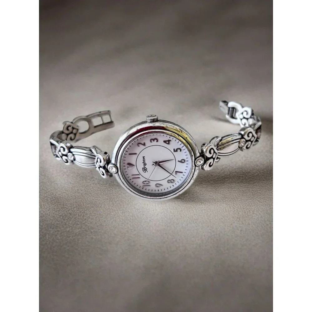 Brighton La Palma Watch Silver Hearts Crystals 7